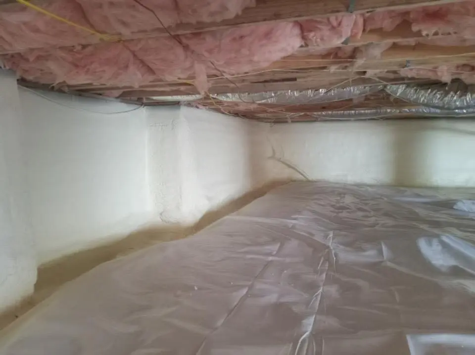 Crawl space encapsulation with closed-cell spray foam for Attic Insulation in Rockport
